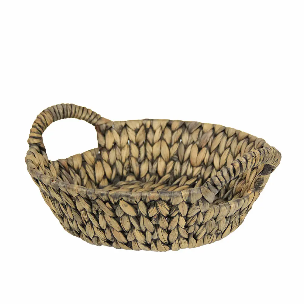 handwoven water hyacinth basket