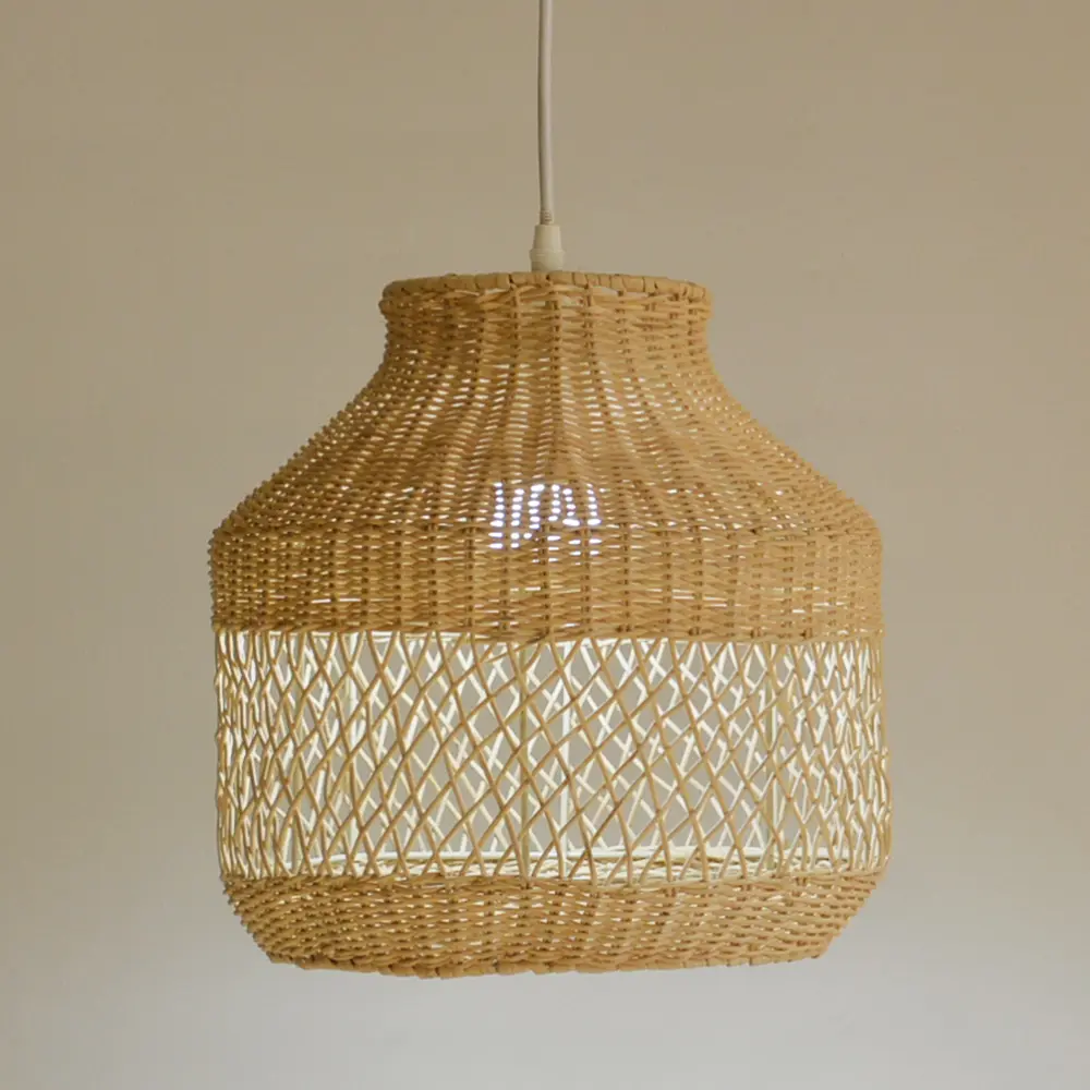 woven rattan lighting