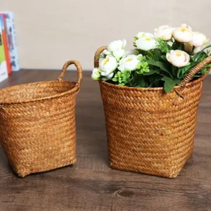 seagrass flower basket