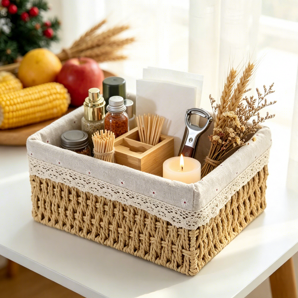 paper rope storage baskets