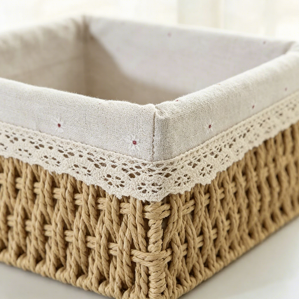 paper rope storage baskets
