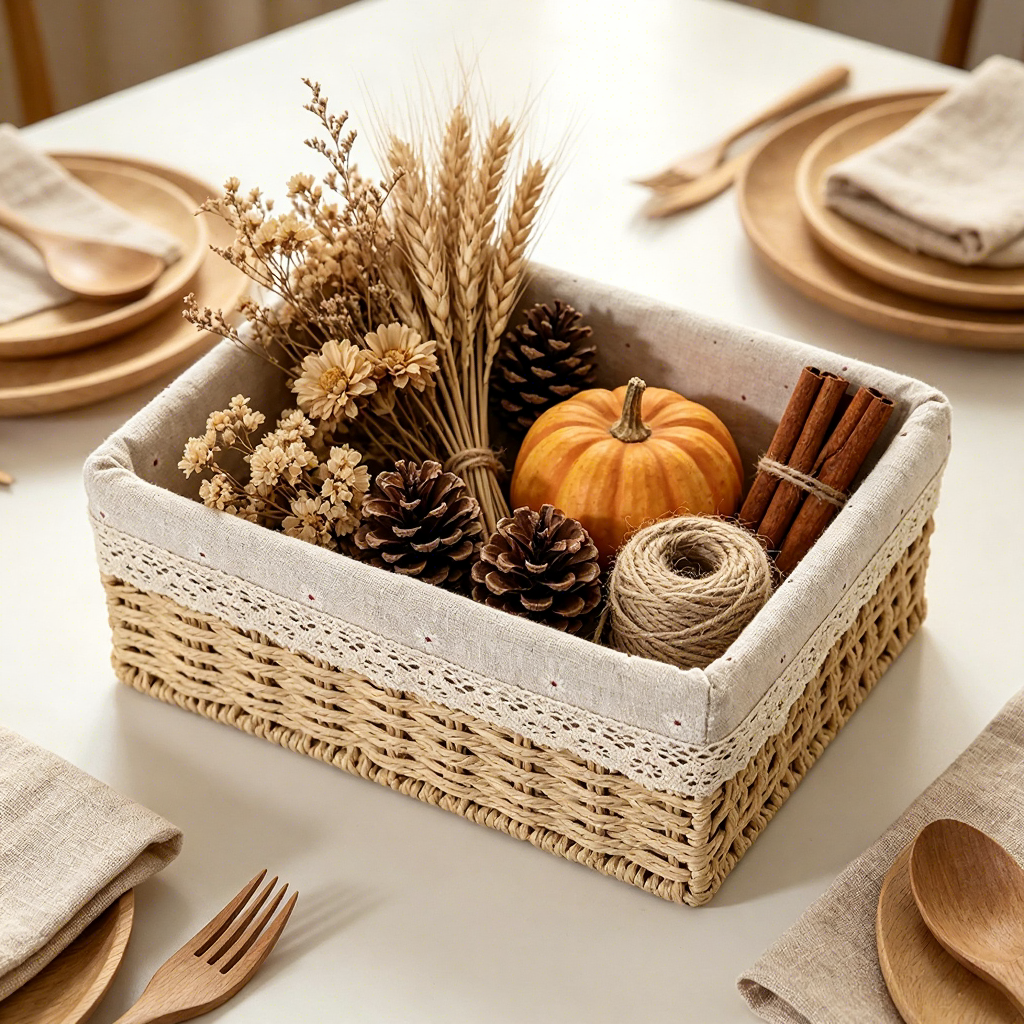 paper rope storage baskets