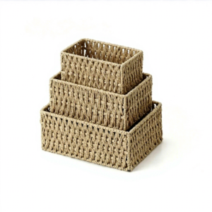paper rope storage baskets